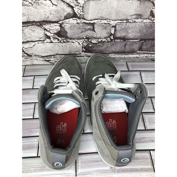 ES Accel Slim Mid Gray Suede Skateboarding Lace Casual Shoes Men Sz 10M US/43EU - Picture 10 of 16